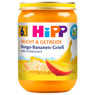 Hipp Bio Mango Banane Griess 190g